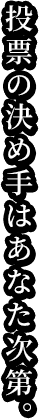 投票の決め手はあなた次第。