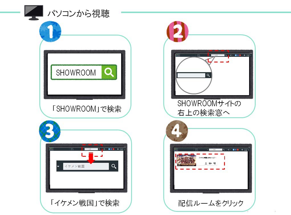 パソコンから視聴